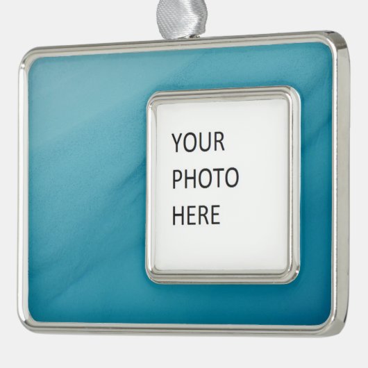 氷河融解抽象芸術自然撮影 シルバープレートフレームオーナメント (左)