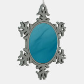 氷河融解抽象芸術自然撮影 スノーフレークピューターオーナメント (左)