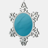 氷河融解抽象芸術自然撮影 スノーフレークピューターオーナメント (右)