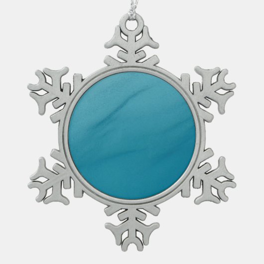 氷河融解抽象芸術自然撮影 スノーフレークピューターオーナメント (正面)