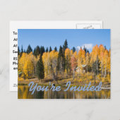 氷河郵便はがきの秋は招待状のはねます インビテーションポストカード (正面/裏面)