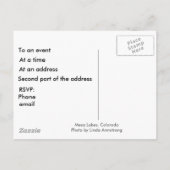 氷河郵便はがきの秋は招待状のはねます インビテーションポストカード (裏面)