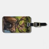 氷河食べ物を与え国立公園のブルムース ラゲッジタグ (正面横)