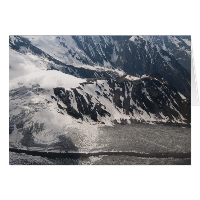氷河、アラスカ山脈山、アラスカ、米国 (正面横)