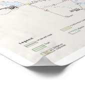 氷河（モンタナ）の地図ポスター ポスター (角)