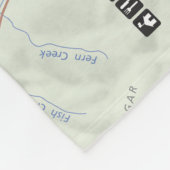 氷河(モンタナ)地図のフリースブランケット フリースブランケット (角)