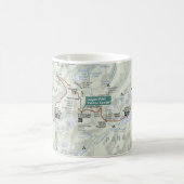 氷河(モンタナ)地図ポスター コーヒーマグカップ (中央)