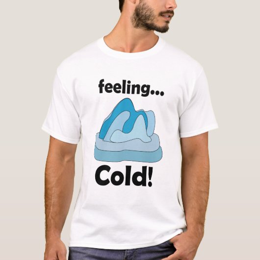 氷河 氷山 冷たい 面白い Tシャツ (正面)