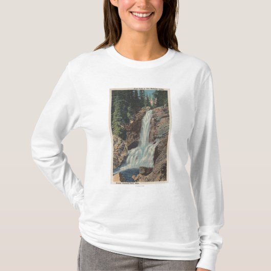 氷河、MT -トリックの滝の眺め及び薬 Tシャツ (正面)