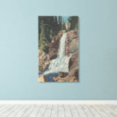 氷河、MT – トリック滝&医学のビュー キャンバスプリント (インサイチュ (ウッドフロア))