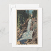 氷河、MT – トリック滝&医学のビュー ポストカード (正面/裏面)