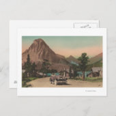 氷河、MT – 二つのシャレーのビュー&ロックウェル ポストカード (正面/裏面)