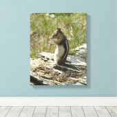 氷河Iの黄金のマントルの地面リス キャンバスプリント (インサイチュ (ウッドフロア))