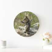 氷河Iの黄金のマントルの地面リス ラージ壁時計 (ホーム)