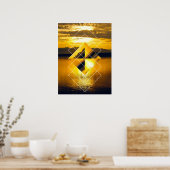 氷河NP幾何学的 ポスター (キッチン)