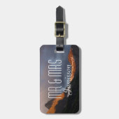 氷河NP日の出パーソナライズされたMr.とMrs.カスタム ラゲッジタグ (正面縦)