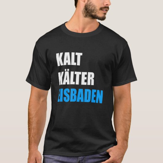 氷浴冬の海水浴氷水冷たい靴 Tシャツ (正面)