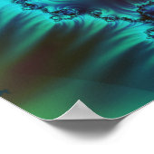 氷渦巻形の色 ポスター (角)