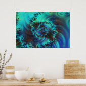 氷渦巻形の色 ポスター (キッチン)