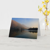 氷湖：10月の朝 カード (黄色い花)