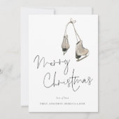 氷滑モダンって聖降誕祭を祝う シーズンカード (正面)