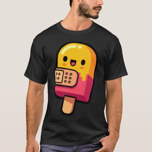 氷滴ポップ・アートの落 Tシャツ (正面)