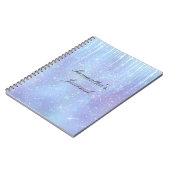 氷点雪結晶ブルーパープル ノートブック (左側)