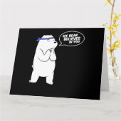 氷熊信じの恋人 カード (黄色い花)