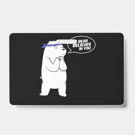 氷熊信じの恋人 バッジ (Front)