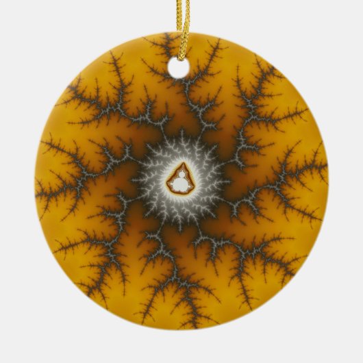 氷片フラクタルクリスマスオーナメント セラミックオーナメント (正面)