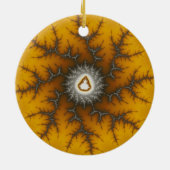 氷片フラクタルクリスマスオーナメント セラミックオーナメント (裏面)