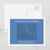 氷科学スケートで滑る ポストカード (正面/裏面)