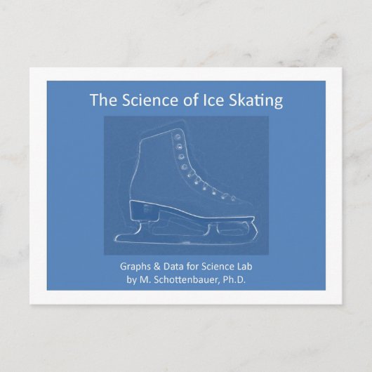 氷科学スケートで滑る ポストカード (正面)