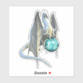 氷竜の雪の冬のガラス球 シール (シート)