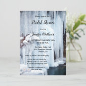 氷結晶きらめく冬ブライダルシャワー 招待状 (スタンド正面)