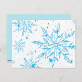 氷結晶凍ってい雪片はがき ポストカード (正面/裏面)