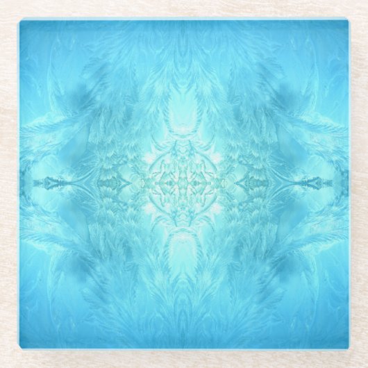 氷結晶 ガラスコースター (正面)