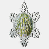 氷被覆松針冬植物学 スノーフレークピューターオーナメント (右)