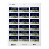 氷被覆松針冬植物学 ラベル (フルシート)