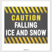 氷雪の落下に注意 シール (シート)