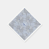 氷雪片クリスマス スタンダードカクテルナプキン (角)