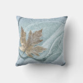 氷霜の降りたにモメ凍っていジの葉 クッション (裏面)