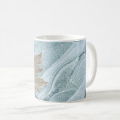 氷霜の降りたにモメ凍っていジの葉 コーヒーマグカップ (正面右)