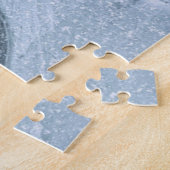 氷霜の降りたにモメ凍っていジの葉 ジグソーパズル (側面)