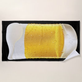 氷霜の降りた冷の冷たい砂糖の多いビール ビーチタオル