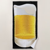 氷霜の降りた冷の冷たい砂糖の多いビール ビーチタオル (正面)