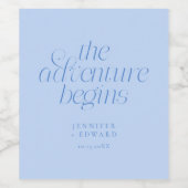 氷青色の結婚式 The Adventure Begins ワインラベル (シングルラベル)