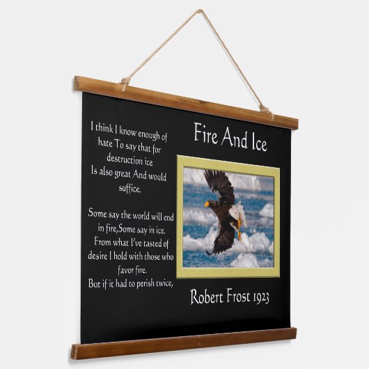 氷飛んでいるで海を越える 吊り下げ型タペストリー (傾斜あり)