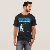 氷魚釣りのみ強い生き延び冬魚釣りGif Tシャツ (正面フル)