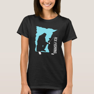 氷魚釣りグラフィック魚釣りロッド氷フィッシャー氷Fis Tシャツ